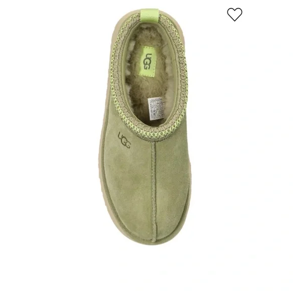 UGG Olive Suede Platform Tazz II Women's Slipper Muted Brass Size 10 New in box - Picture 4 of 11